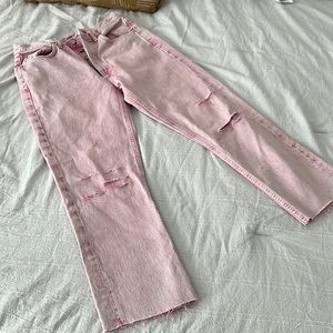 Agolde Riley pink denim size 27